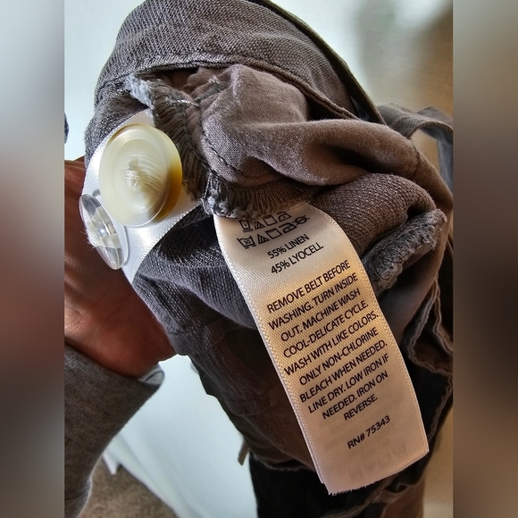 Nicole Miller Vintage Look Linen Blend Gray Shorts Women's Size 10 NWT - Picture 5 of 11